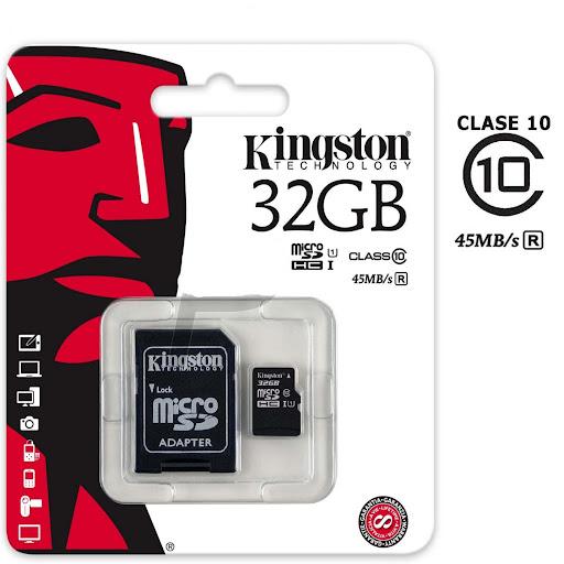 MEMORIA MICRO SD 32GB CLASE 10 KINGSTON 100MB/s