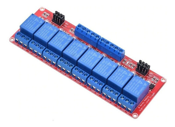 MODULO RELEVADOR 8 CANALES 1P2T 12VCD RELAYM1-12V