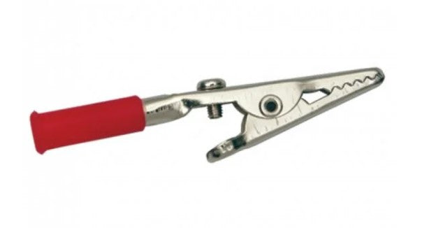 CAIMÁN MEDIANO PARA CONECTOR TIPO PHILLIPS (BANANA) ROJO.                        CAI-103R