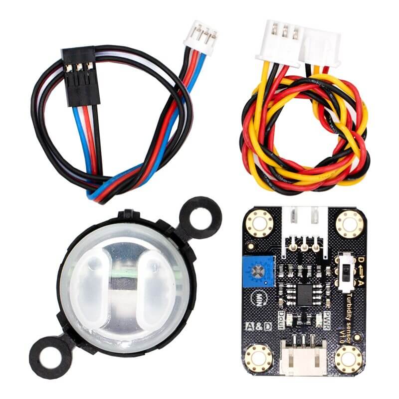 SENSOR DE TURBIDEZ ANALOGICO / DIGITAL PARA CALIDAD DE AGUA SEN0189.                          SEN-TURRBIDEZ