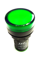 LAMPARA PILOTO 127VAC 22mm DE LED COLOR VERDE.                     AD22-22DS-V