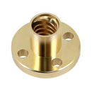 TUERCA T8 DE LATON  8mm Y PICH 2mm DIAMETRO EXT 22mm.                       TUERCA-T8