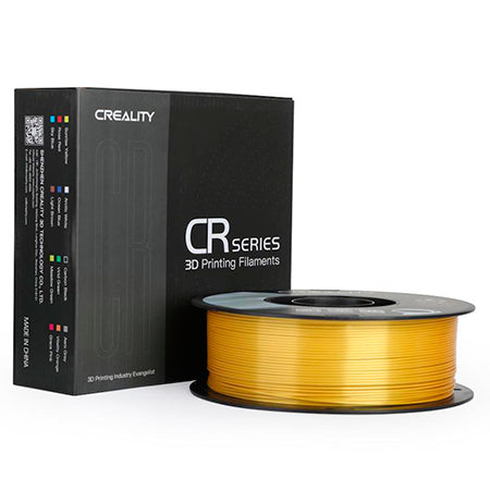 FILAMENTO PLA 1.75MM MARCA CREALITY 1KG ORO SEDA.                     PLA1.75-SILK GOLD