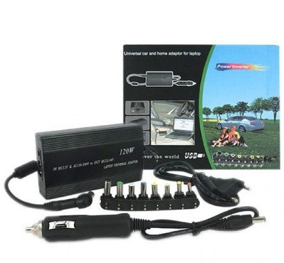 ELIMINADOR VARIABLE OUTPUT USB 5VCD PLUG 12,15,16,18,19,20,22,24VCD  IN 12VCD / 120VAC.                   LA178.