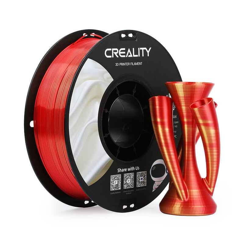 FILAMENTO PLA 1.75MM MARCA CREALITY 1KG DORADO-ROJO SEDA.                     PLA1.75-SILK DORADO-ROJO