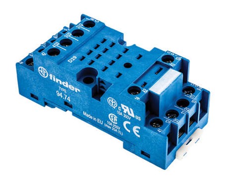 BASE PARA RELEVADOR DE 4P2T P/ RIEL.                        94.74