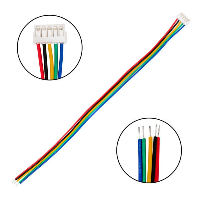 ARNES 5 CABLES C/ CONECTOR HEMBRA ZH1.5mm P/ MOTOR A PASOS.                        CAB-PM42L.