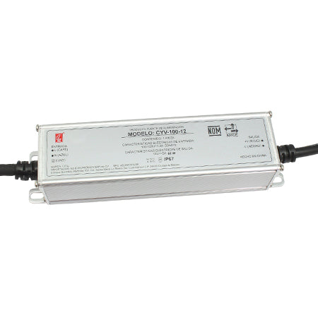 FUENTE CONMUTADA EXTERIOR 60W 12V 5AMP CERTIFICADA.      CYV-100-12