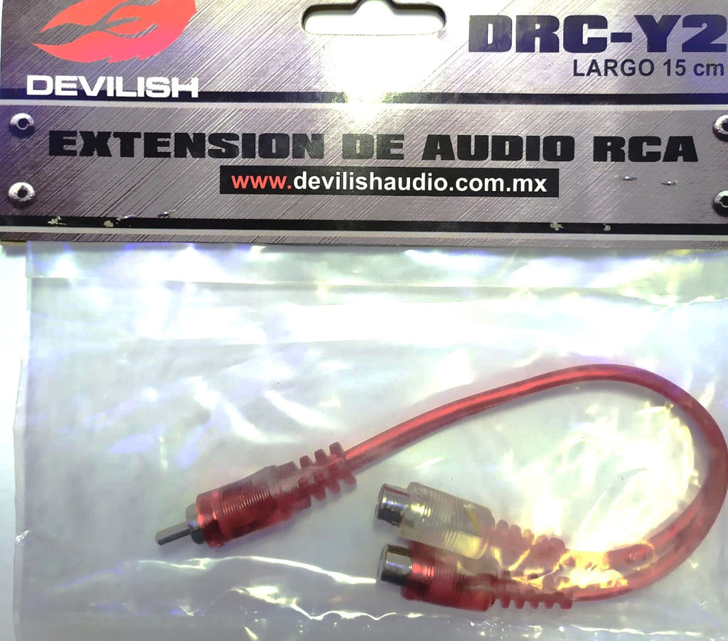Extencion Audio EXTENCION DE AUDIO 1 PLUG RCA A 2 JACK RCA DEVILISH TIPO Y 15cm DE LAR
