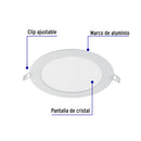 48547 LUMINARIO ULTRADELGADO 17cm REDONDO 12W LUZ DE DIA EMP-201L
