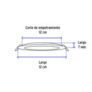 48547 LUMINARIO ULTRADELGADO 17cm REDONDO 12W LUZ DE DIA EMP-201L