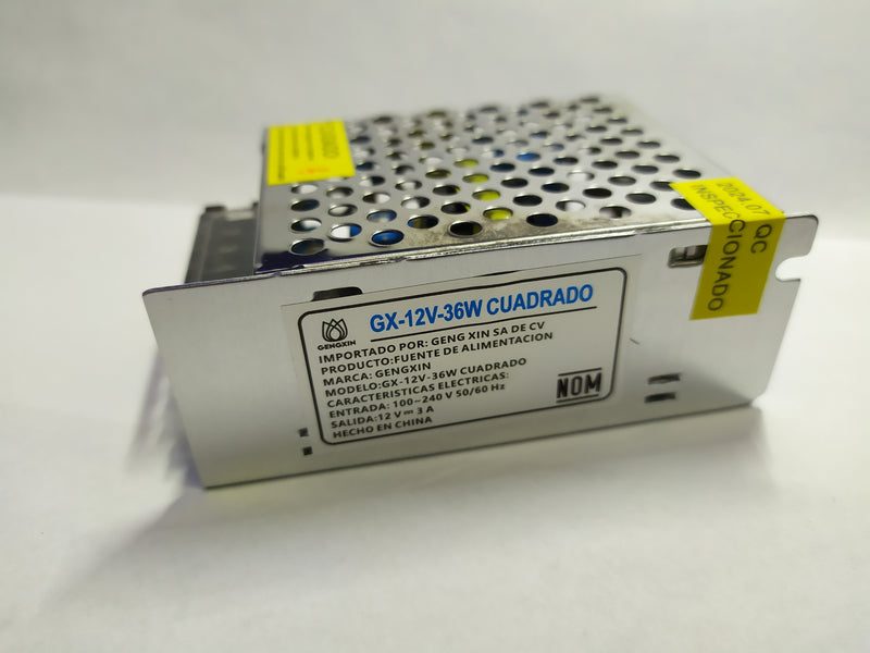FUENTE CONMUTADA DE 12V 3A 36W.                              G-36-12