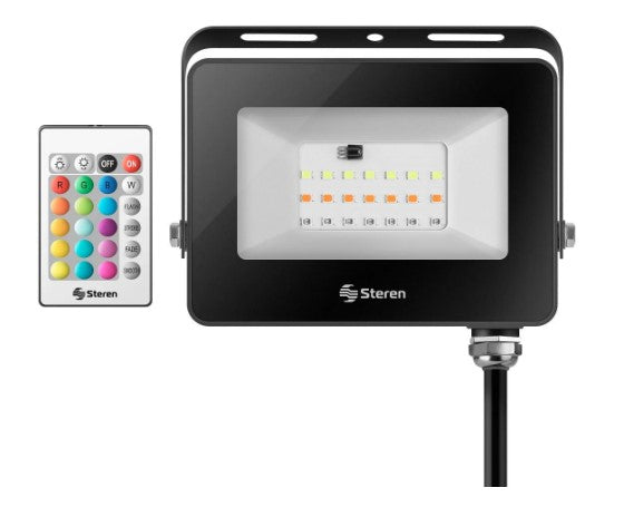 REFLECTOR LED DE 20 W RGB 120-220VAC IP65.                          LAM-825.