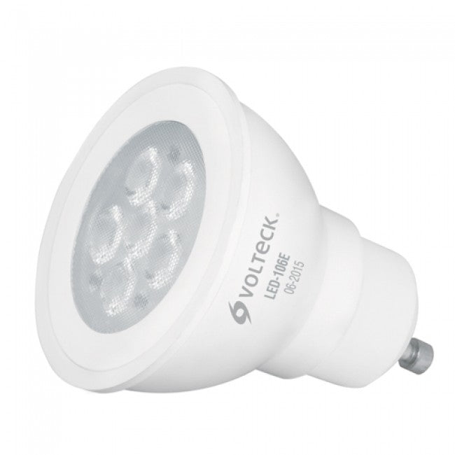 LAMPARA DE LED 6W TIPO MR 16 BASE GU10 LUZ DE DIA 450lm 110VAC.                           LED-106EC.