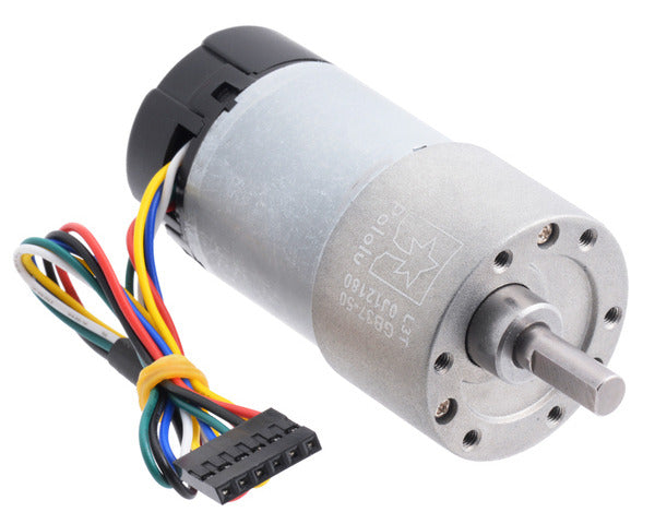 MOTOREDUCTOR CON ENCODER 50:1 37Dx68L mm WITH 64 CPR 21Kg-cm 200RPM.                   MOT-4753.