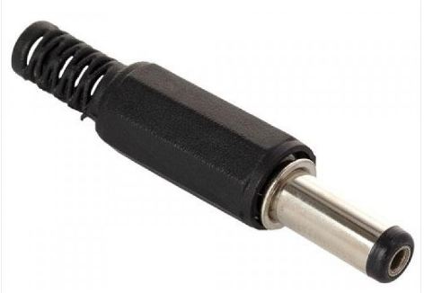 PLUG MACHO INVERTIDO 2.5mm C/ PROTECTOR DE CABLE.                       PL-175