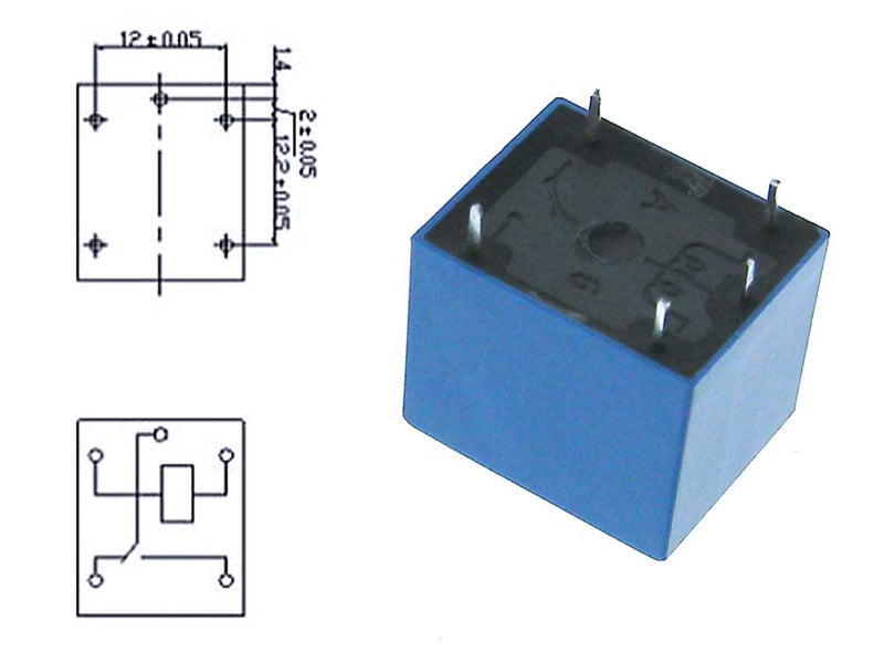 RELEVADOR 1P2T 12V / 10A.                          RAS-1210