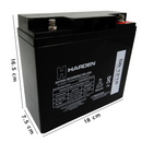 BATERIA RECARGABLE ACIDO PLOMO 12V/18AH.                            SB-1218.