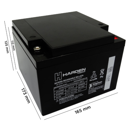 BATERIA RECARGABLE ACIDO PLOMO 12V / 24A.                        SB-1224