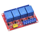 MODULO RELEVADOR 4 CANALES 1P2T 12VCD. RELAYM4-12V