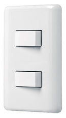 25080 PLACA ARMADA CON 2 INTERRUPTORES SENCILLOS, VOLTECK.                     PA-APDO-B