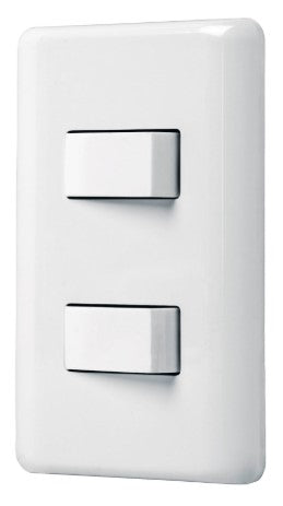 25080 PLACA ARMADA CON 2 INTERRUPTORES SENCILLOS, VOLTECK.                     PA-APDO-B