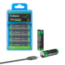 4 BATERIAS RECARGABLES POR USB C, TIPO AA LI-ION 1.5V 1460mAh.                      BAT-LIAA4 USB