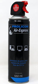 AIRE COMPRIMIDO REMOVEDOR DE POLVO ALTA PRESION 660ml LIBRE DE CFC`S.                        AIR-EXPRESS