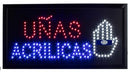 ANUNCIO LUMINOSO DE LEDS UÑAS.            ANUNCIO-UÑAS.