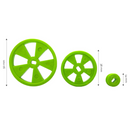 KIT DE POLEAS PARA MOTORREDUCTOR 50 mm, 38 mm Y 14 mm