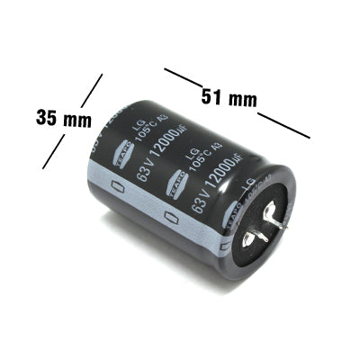 CAPACITOR ELECTROLITICO TIPO RADIAL  120000UF 63V.                       CE-12000/63V