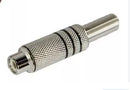 CONECTOR JACK RCA NEGRO METALICO.     AD-142