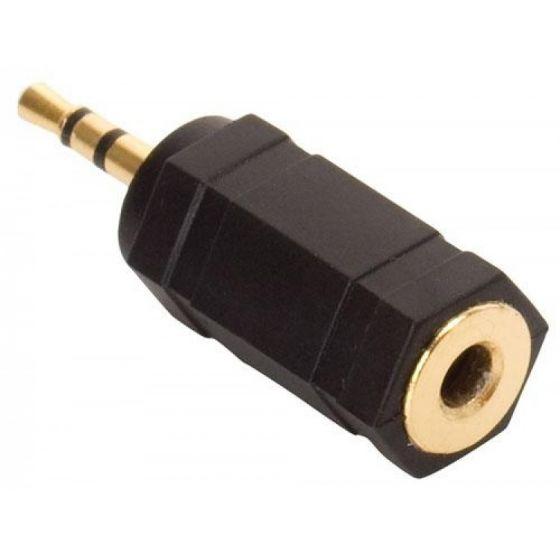 ADAPTADOR JACK 3.5MM A PLUG 2.5MM ESTEREO DORADO