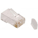 PLUG RJ45 8 CONTACTOS CAT 6 P/ CABLE REDONDO.                          301-180.