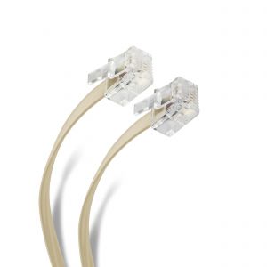 CABLE TELEFONICO PLU-PLUG 30M MARFIL.      304-100.