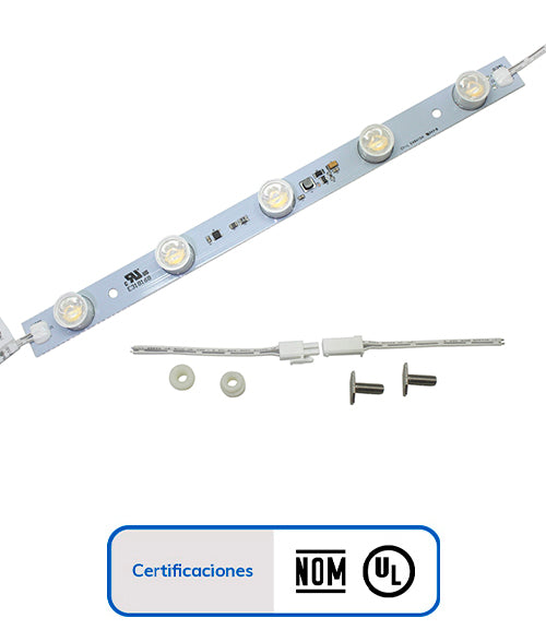 BARRA 5 LEDS POTENCIA BCO NEUTRO 24V CERT. UL/NOM.       BV-BPS-365-5E1-NW