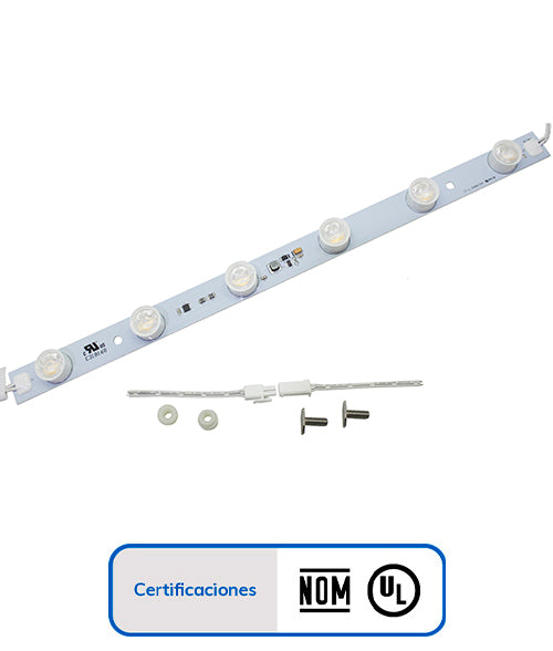 BARRA 6 LEDS POTENCIA BCO NEUTRO 24V CERT. UL/NOM.        BV-BPS-438-6E1-NW