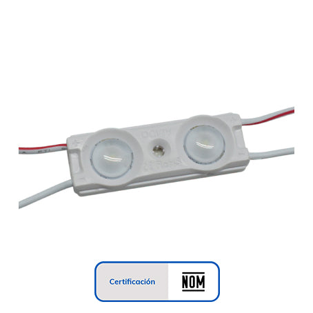 MODULO DE 2 LEDS 2835 BLANCO FRIO PARA EXTERIOR OPTICA.   LMT-2835-CW2-1646P/SL