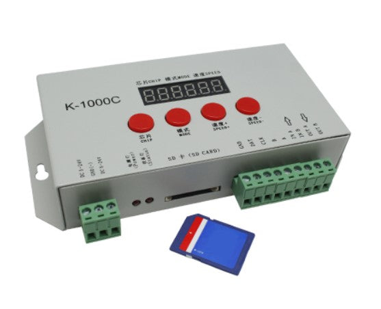 CONTROLADOR LED RGB INTELIGENTE 5V-24V 2048 CON DISPLAY.   K-1000C