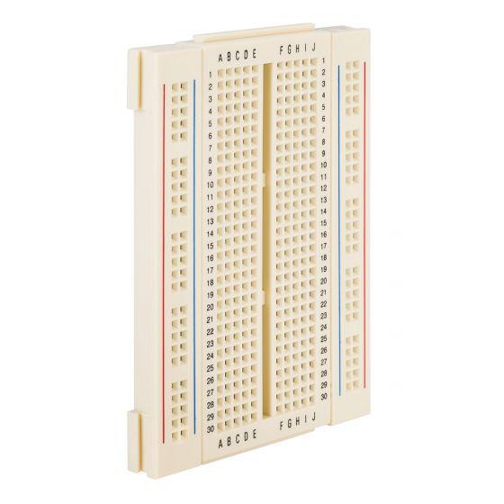 MINI PROTO-BOARD 1 BLOQUE 2 TIRAS 400 PUNTOS.    509-005