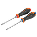 JUEGO DE DOS DESARMADORES 1/4X4 MANGO CONFORT TRUPER.      DUO-3/16X4B.