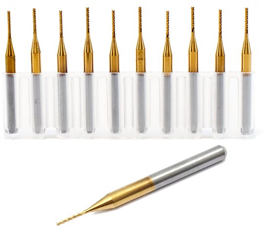 BROCA DE FRESADO PARA PCB Y CNC PUNTA 1mm  3.175 (1/8)