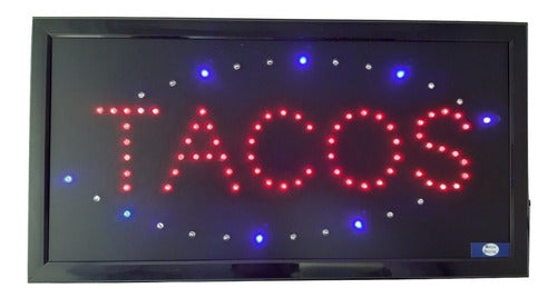 ANUNCIO LUMINOSO DE LEDS TACOS.                          ANUNCIO-TACOS.