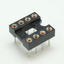 BASE MAQUINADA P/ CIRCUITO INTEGRADO 8 PINS.                            8PF.
