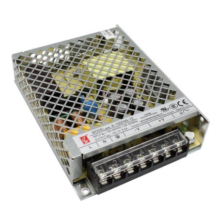FUENTE CONMUTADA 100W 12V 8.5A C/CERTIFICACION.                       A-100FAN-12