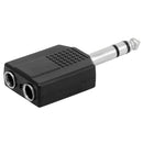 PLUG 6.3mm ESTEREO  A 2 JACK 6.3mm ESTEREO.                       AD-166.
