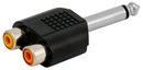 COPLE PLUG 6.3mm MONOAURAL A JACK RCA.          AD-167.