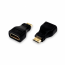 CONECTOR HDMI HEMBRA A MINI HDMI MACHO.                     AD-174