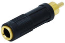 ADAPTADOR JACK 6.3MM MONO A PLUG RCA.                              AD-186G