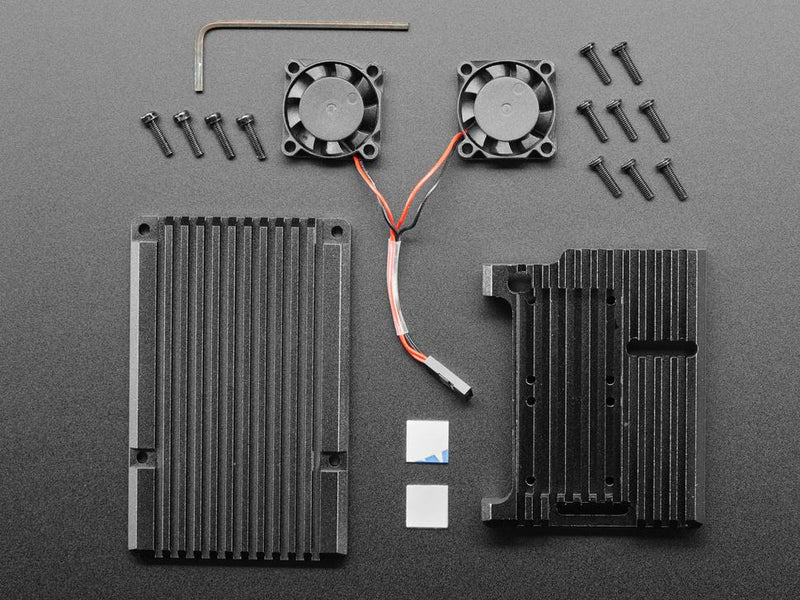 ALUMINUM METAL HEATSINK RAPBERRY Pi 4 CASE WITH DUAL FANS